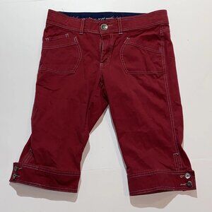 Lee Women’s Shorts 10m Cargo Red Cotton/Spandex Used